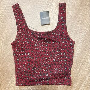 Forever 21 Red Animal Print Top